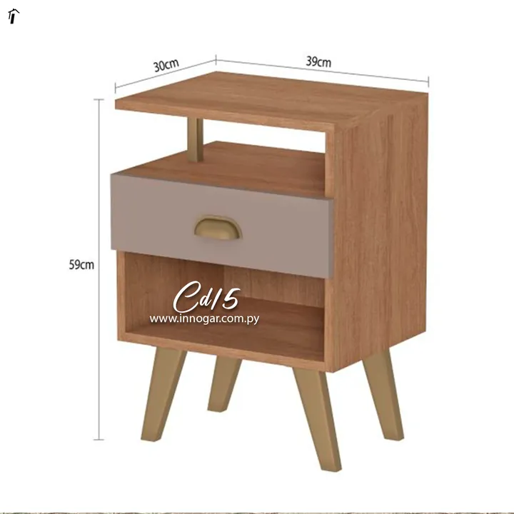 Cabecera + Mesa de Luz CD15 Freijo Cinza, foto 2