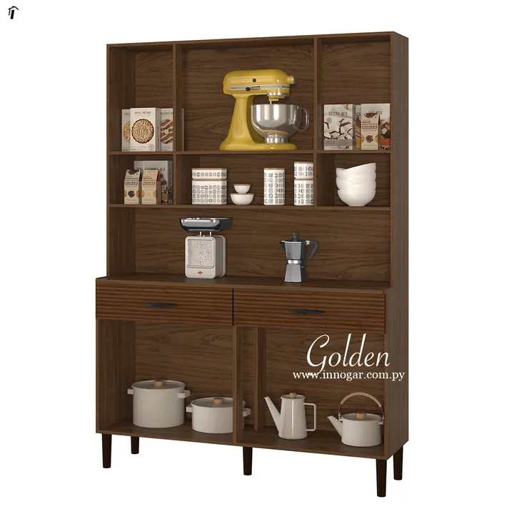 Kits Cocina Golden 8pts / Nogueira Off White Ripado, foto 2