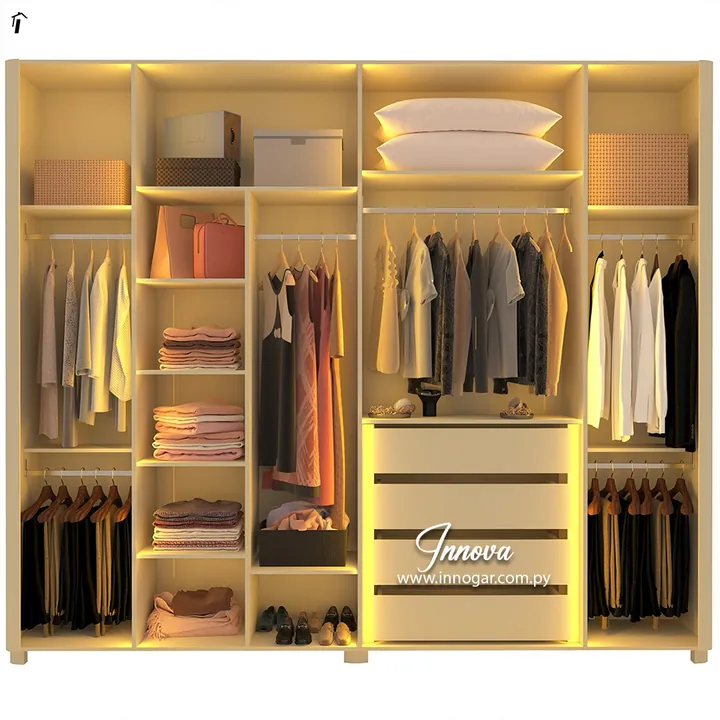 Ropero Innova con LED Off White, foto 3