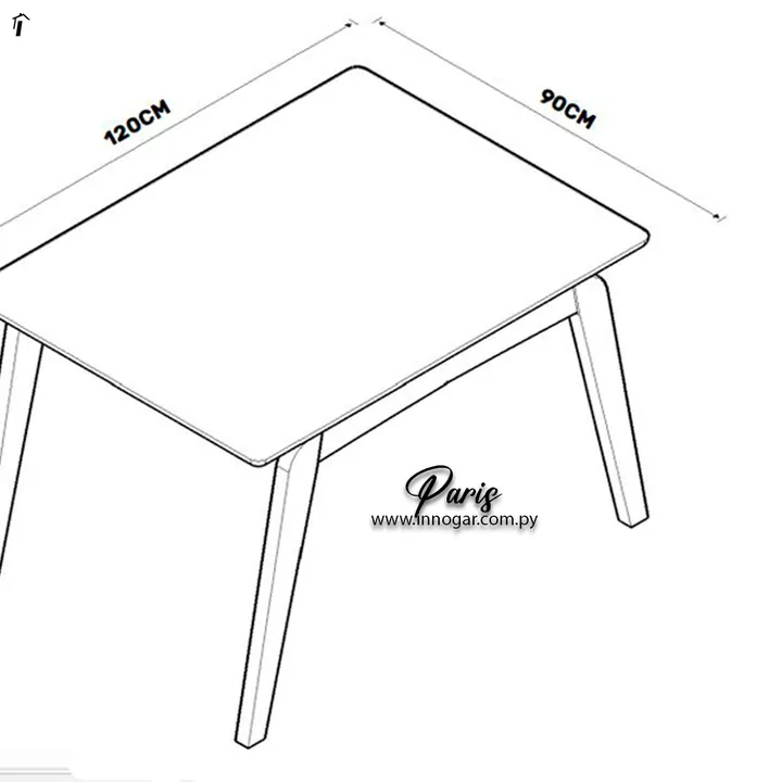 Mesa Paris de Madera Naturale, foto 3