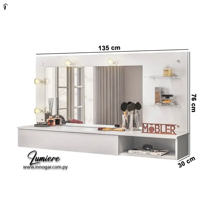 Tocador Lumiere Blanco Fosco Liso, foto 2
