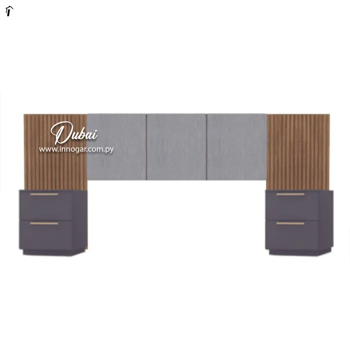 Cabecera Dubai con 2 mesas Nature Cinza Flex, foto 2