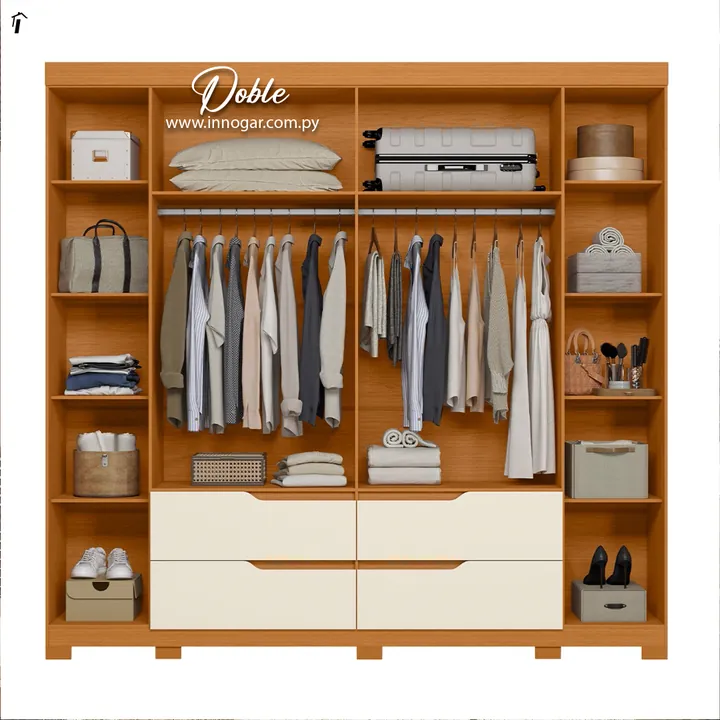 Ropero Doble Casal Cinamomo Off White, foto 2