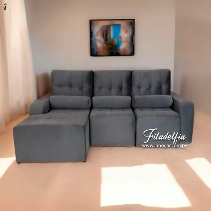 Sofa retractil Filadelfia Griș, foto 2