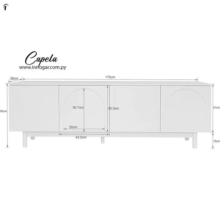 Rack para TV Capela Blanco Blanco, foto 2