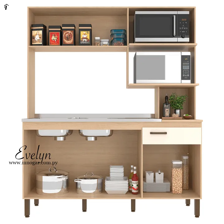 Kit Cocina Evelyn / Carvalho Off White, foto 2