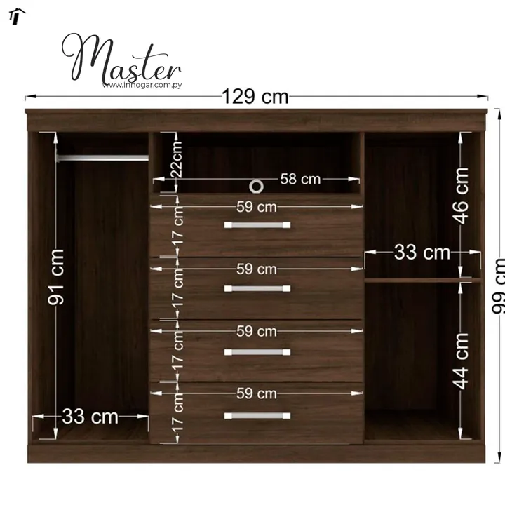Cómoda Master - Ebano, foto 2