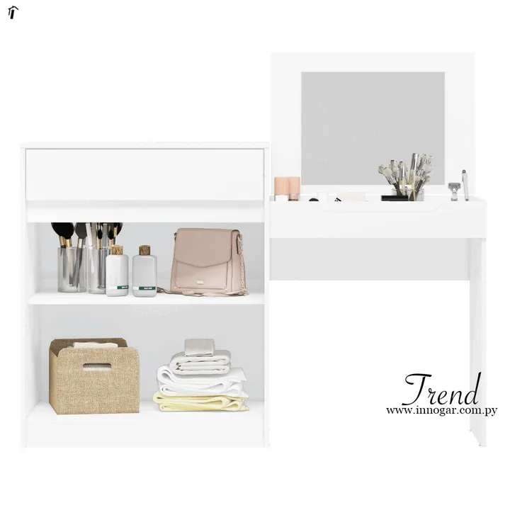 Tocador con escritorio Trend / Blanco, foto 2
