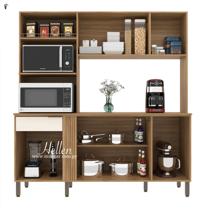 Kit Cocina Hellen / Nuez - Blanco Crudo, foto 2