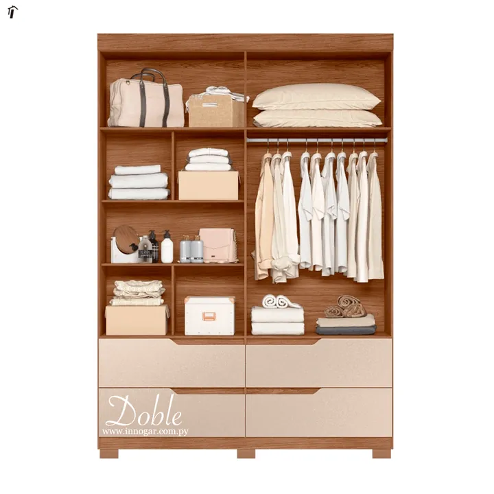 Ropero Doble / Avellana Fendi Naturale, foto 2
