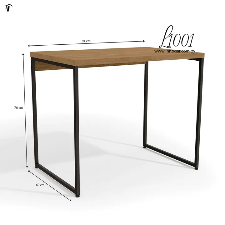 Mesa Secretaria L1001 / Freijo - Negro Fosco, foto 3