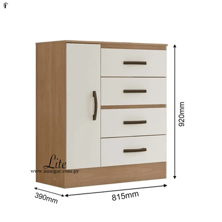Comoda Lite 4C 1P / Nature Off White, foto 2