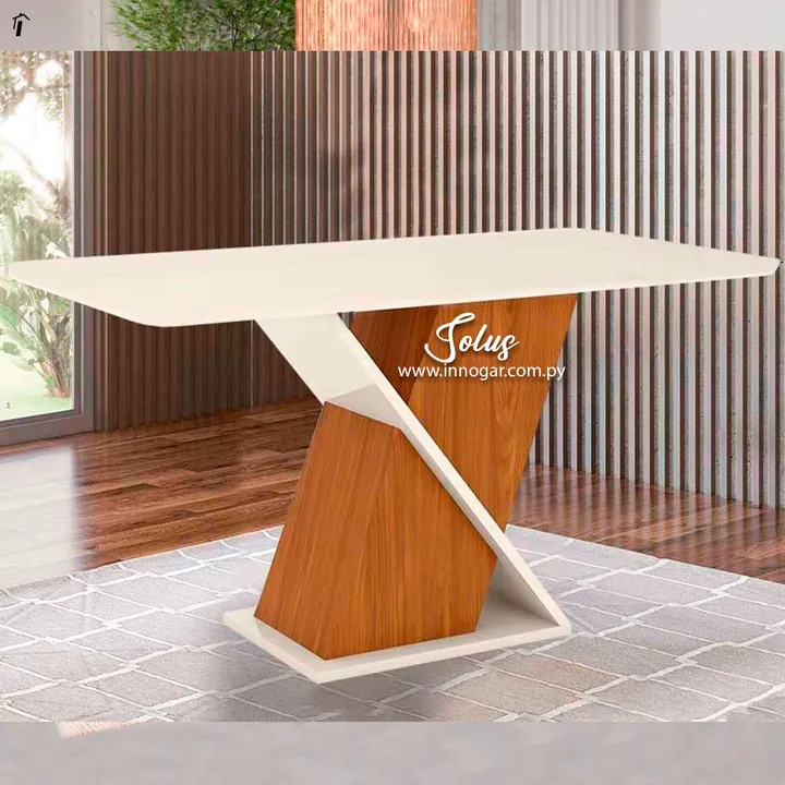 Juego de Comedor Solus 6S Sillas Bella Tela Marron, foto 2