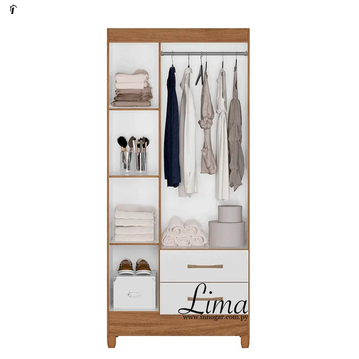 Ropero Lima - Naturale / Blanco, foto 2