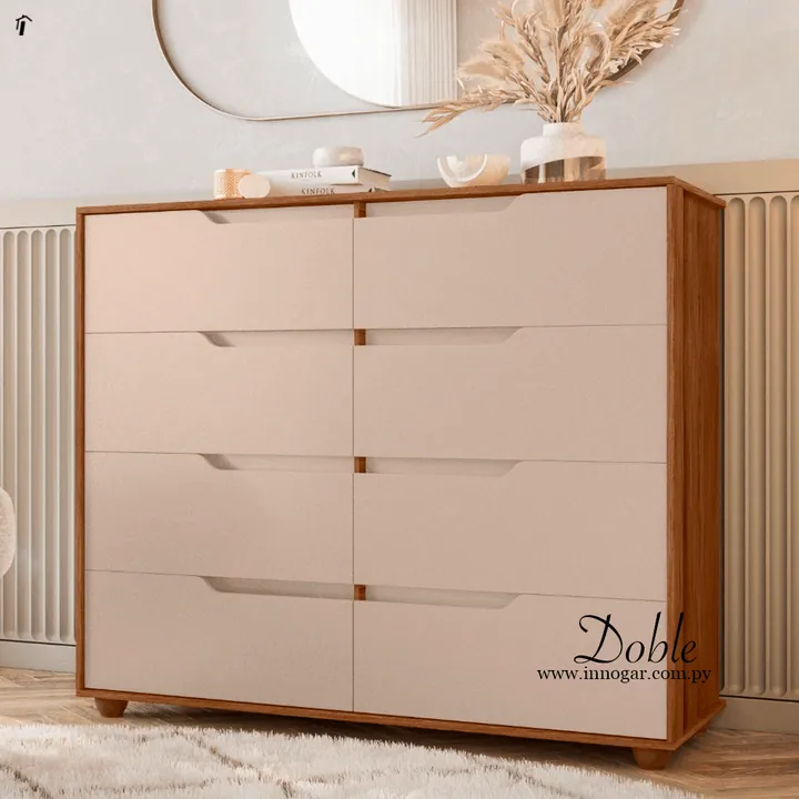 Cómoda Doble / Avellana - Metalico, foto 2