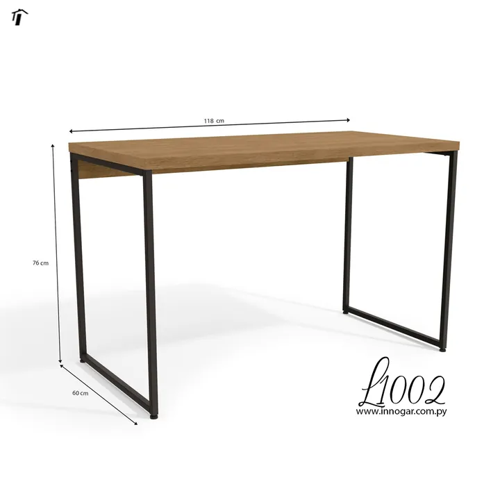 Mesa Secretaria L1002 / Freijo - Negro Fosco, foto 3