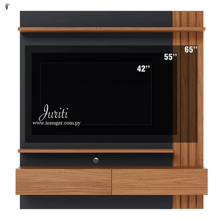 Panel Juriti 1.5 / Noce Milano / Preto Fosco, foto 2