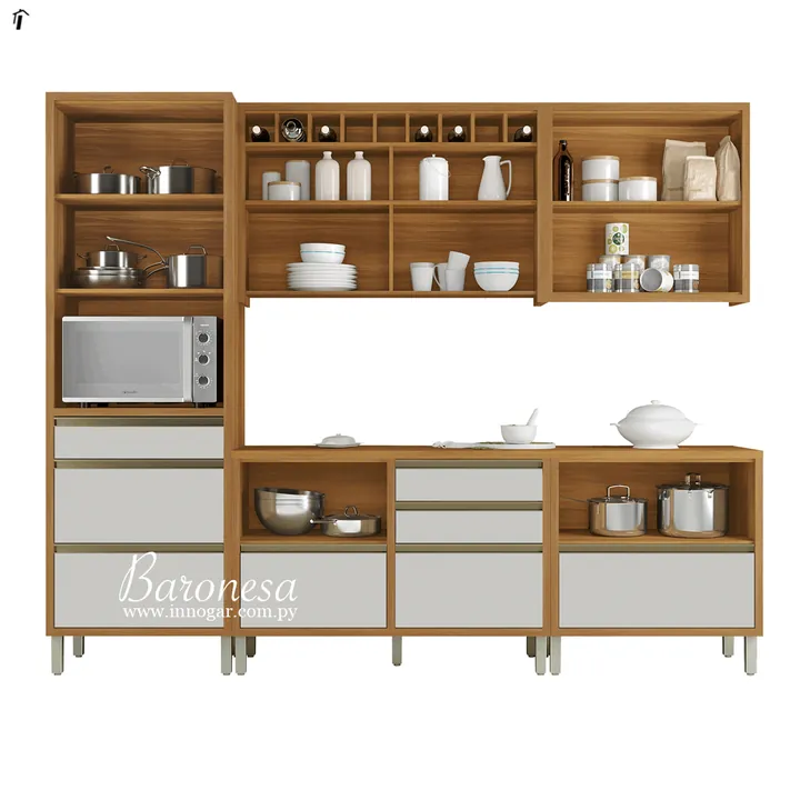 Conj. Modulado Kit Cocina Baronesa / Freijo Off White, foto 2