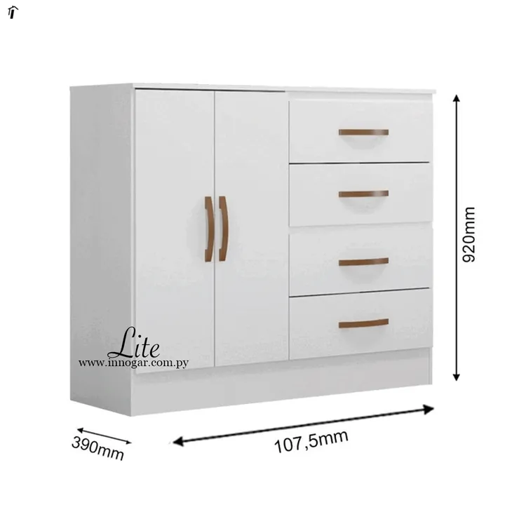 Comoda Lite 4C 2P / Blanco, foto 2