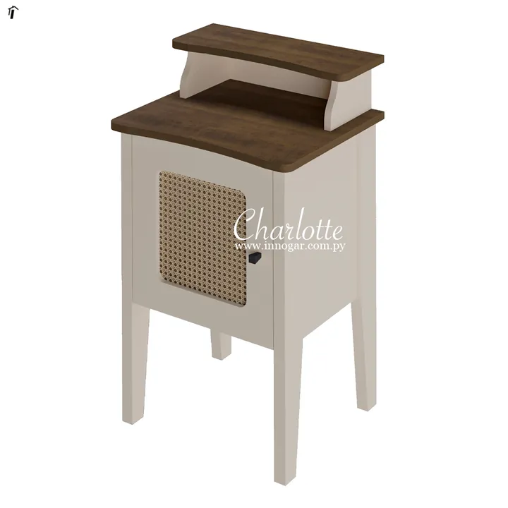 Mesa Lateral Charlotte / Pinho Off White, foto 2