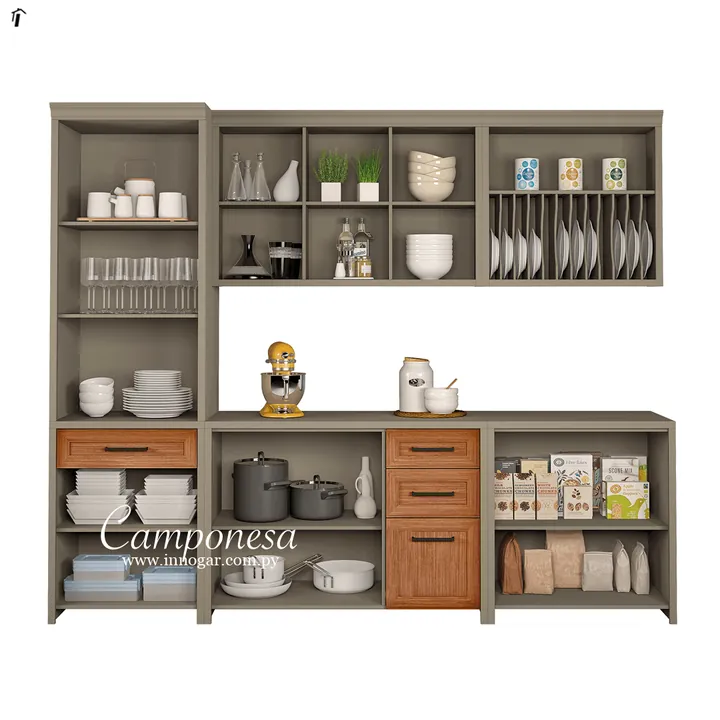 Conj. Modulado Kit Cocina Camponesa / Fendi freijo, foto 2