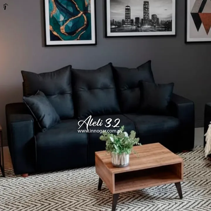 Sofa Aleli 3.2 Negro, foto 3