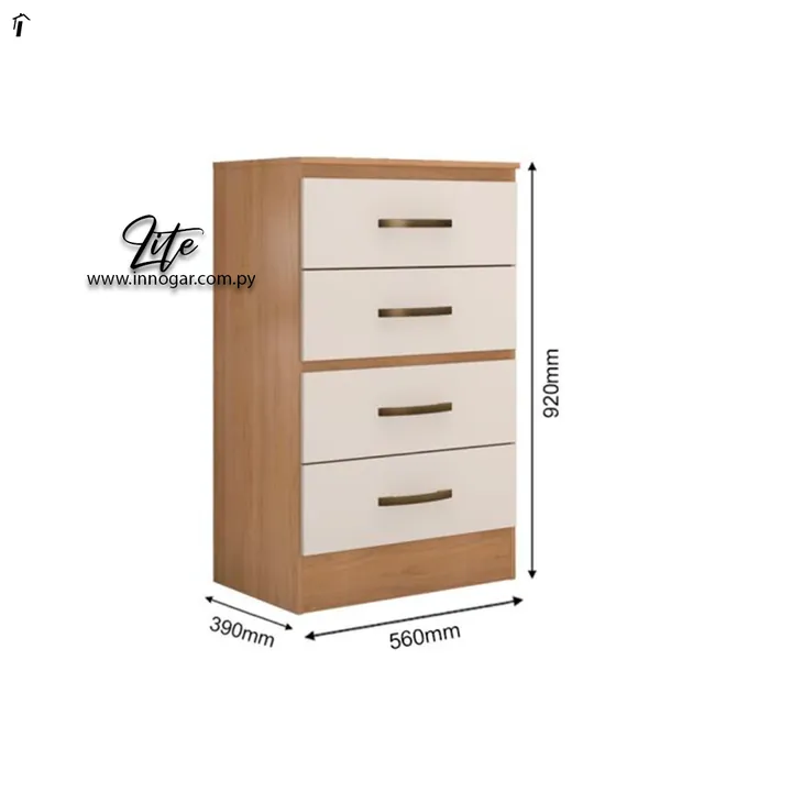 Comoda Lite 4C / Freijo Off White, foto 2