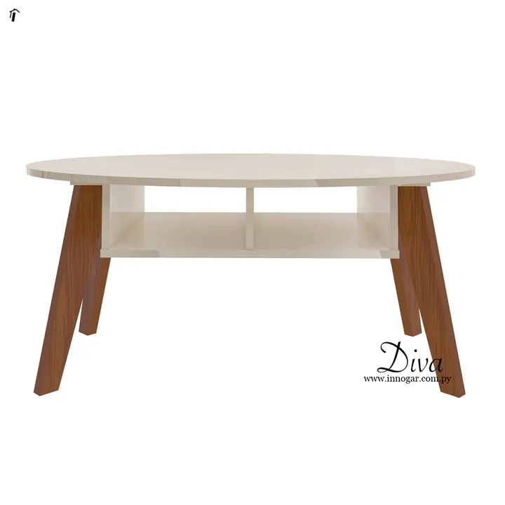Mesa Centro Diva - Off White Cedro, foto 2