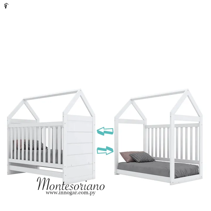 Cuna cama Montesoriano / Blanco, foto 2