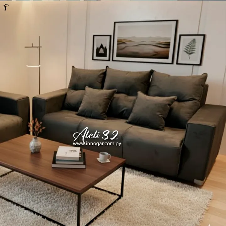 Sofa Aleli 3.2 Marron, foto 3
