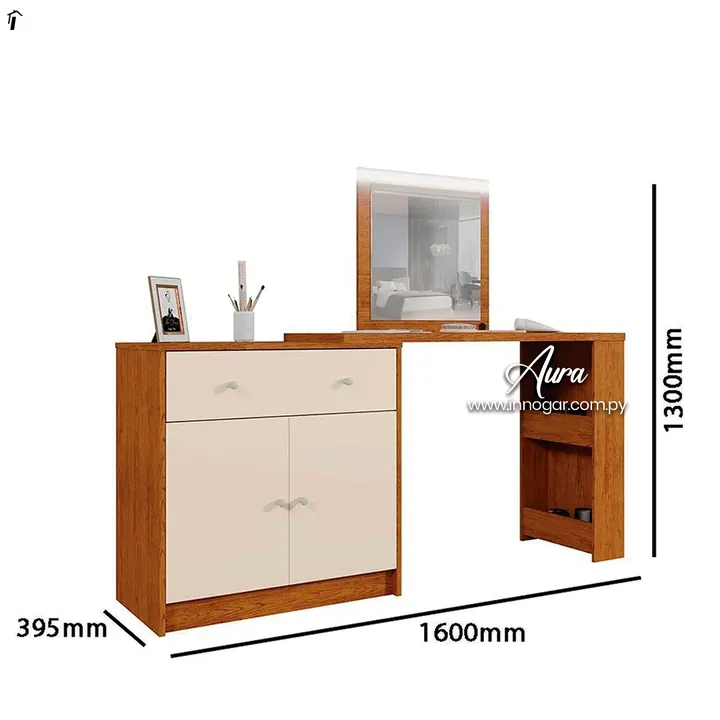 Tocador Camarin Aura Cinamomo Off White, foto 2