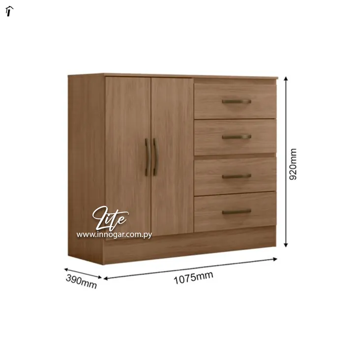 Comoda Lite 4C 2P / Carvalho Oak, foto 2