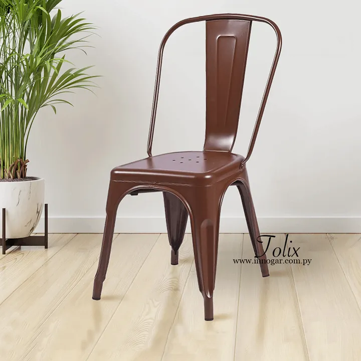Silla Tolix / Marrón, foto 2