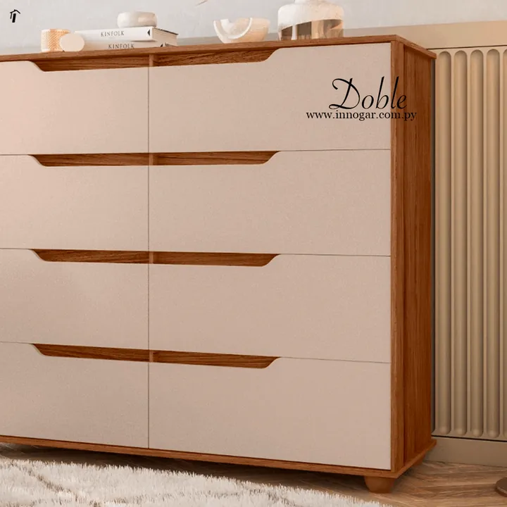 Cómoda Doble / Avellana - Metalico, foto 3