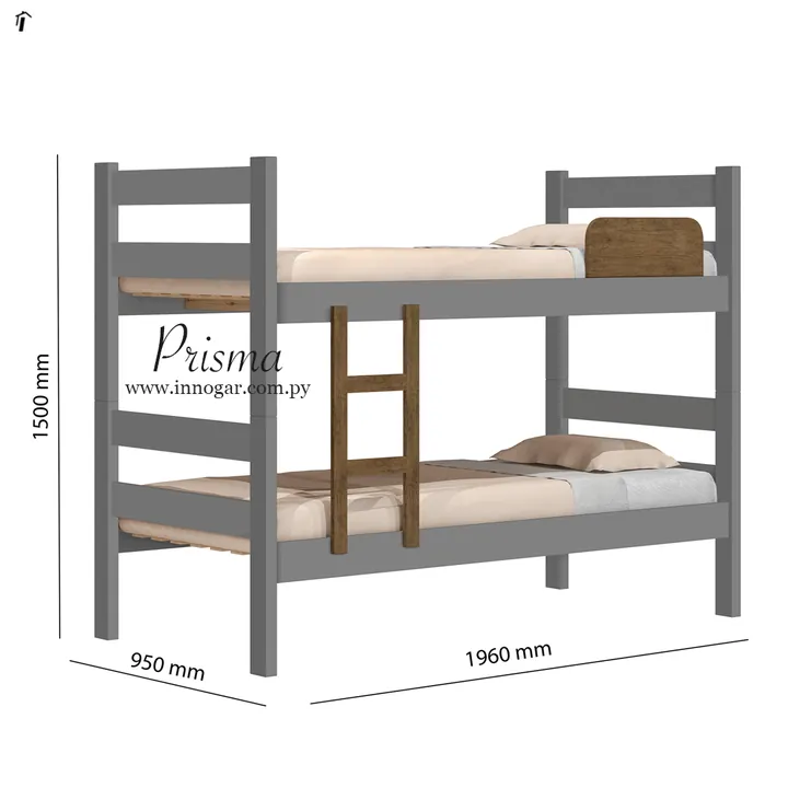Cama Beliche Prisma / Blanco, foto 2