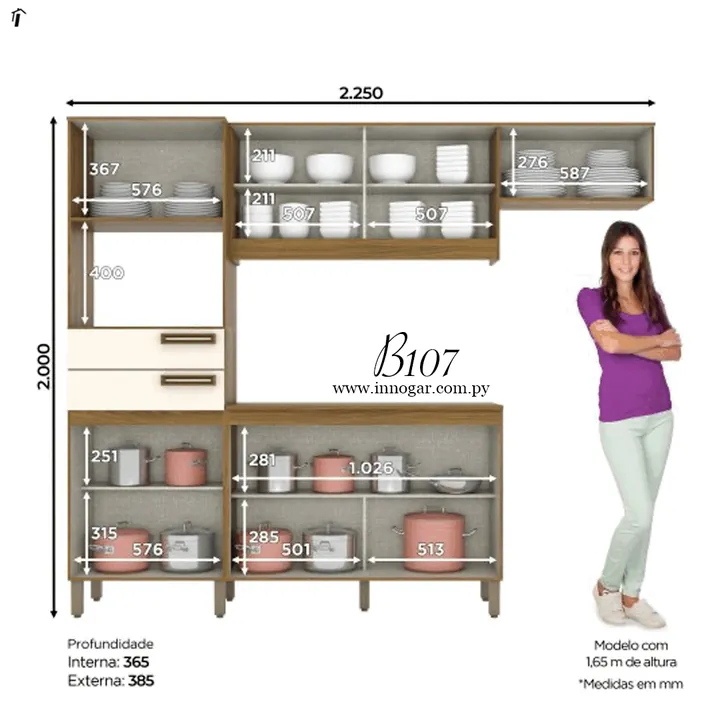Kit Cocina B107 / Nature - Off White, foto 2