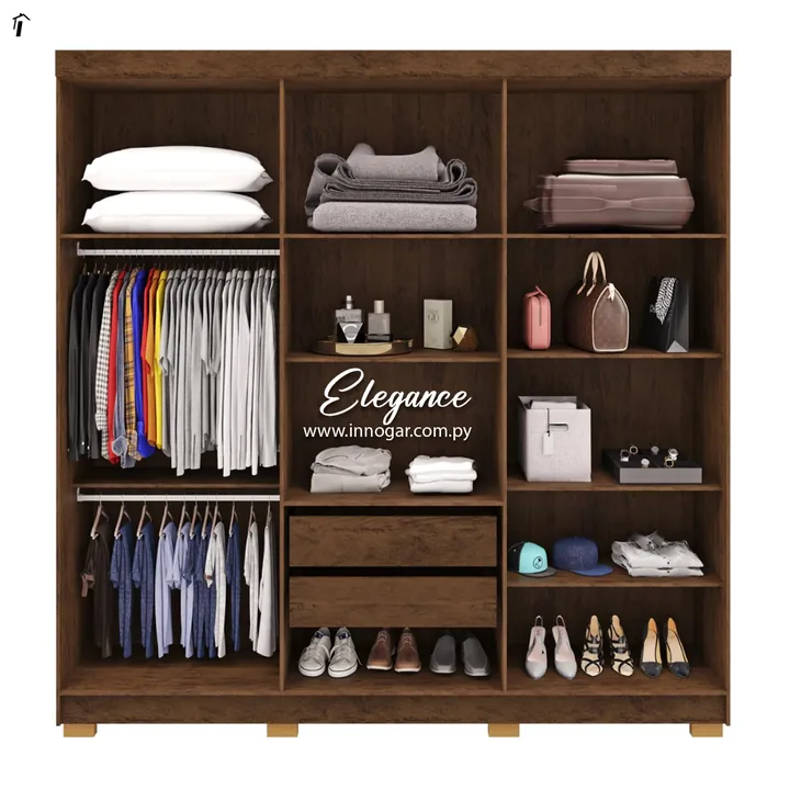 Ropero Elegance / Imbuia - Champagne, foto 3