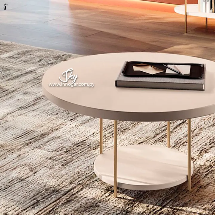 Mesa Centro Sky con Tapa Off White, foto 2