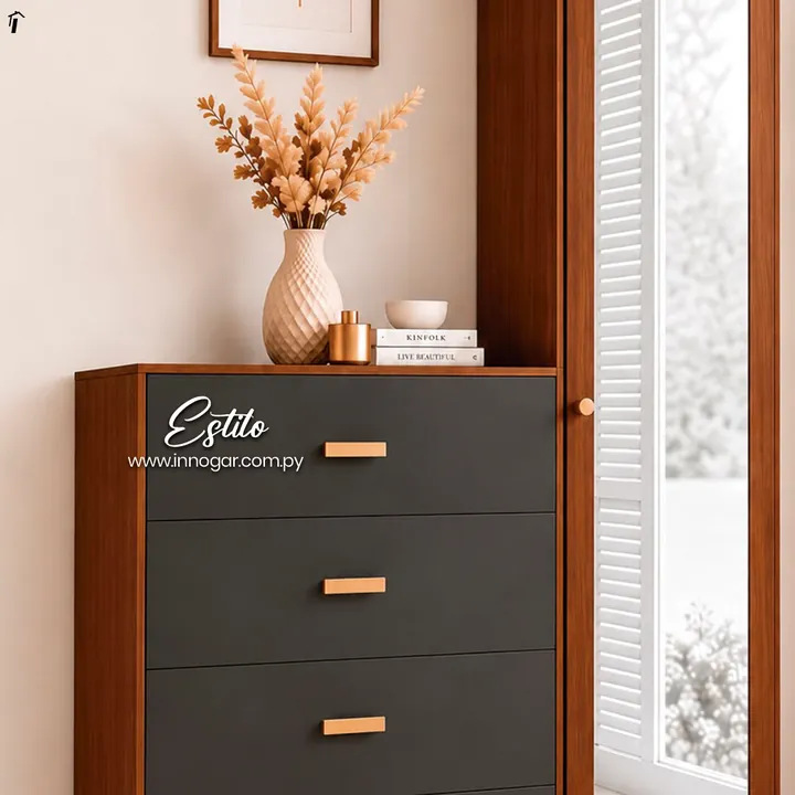 Comoda Estilo 1.4 con Espejo Jatoba Grafito, foto 2