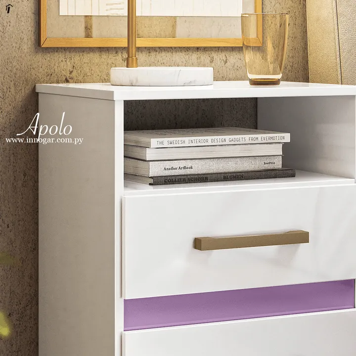 Mesa de Luz Apolo / Blanco Lila, foto 2