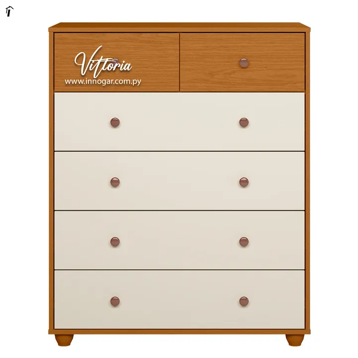 Comoda Vittoria Cinamomo Mate / Off White, foto 2