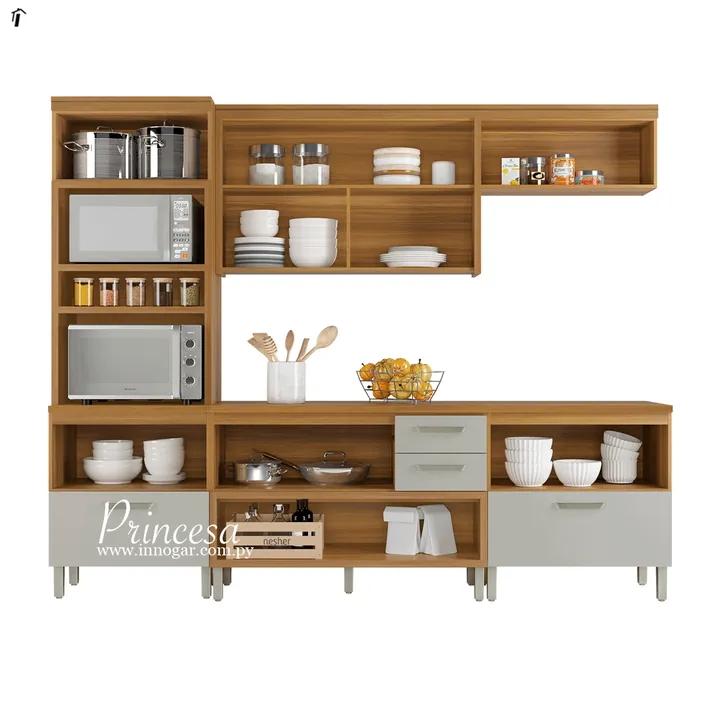 Conj. Modulado Kit Cocina Princesa / Freijo Off White, foto 2