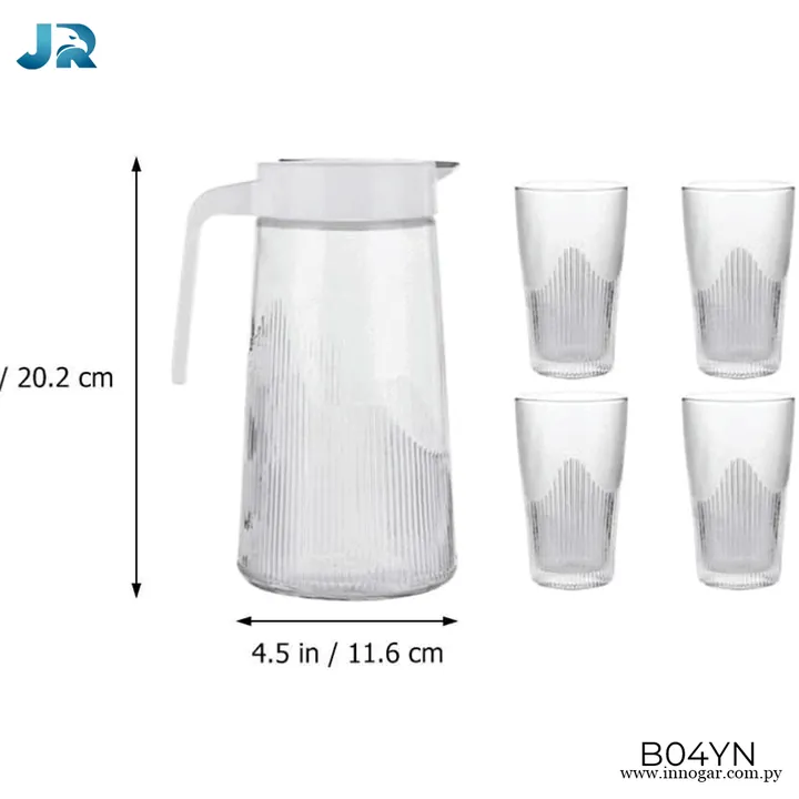 Set 5pcs Jarra 13L y 4 vasos 275ml, foto 2
