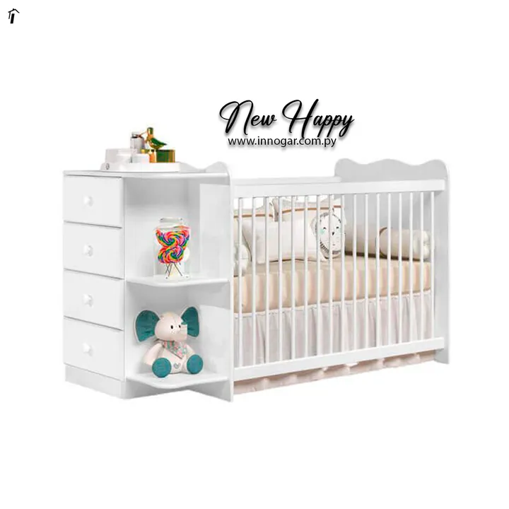 Cuna New Happy Blanco Blanco, foto 2