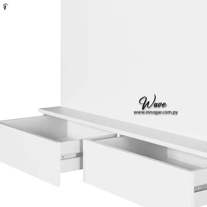 Armario Con Panel Wave Blanco Blanco, foto 3